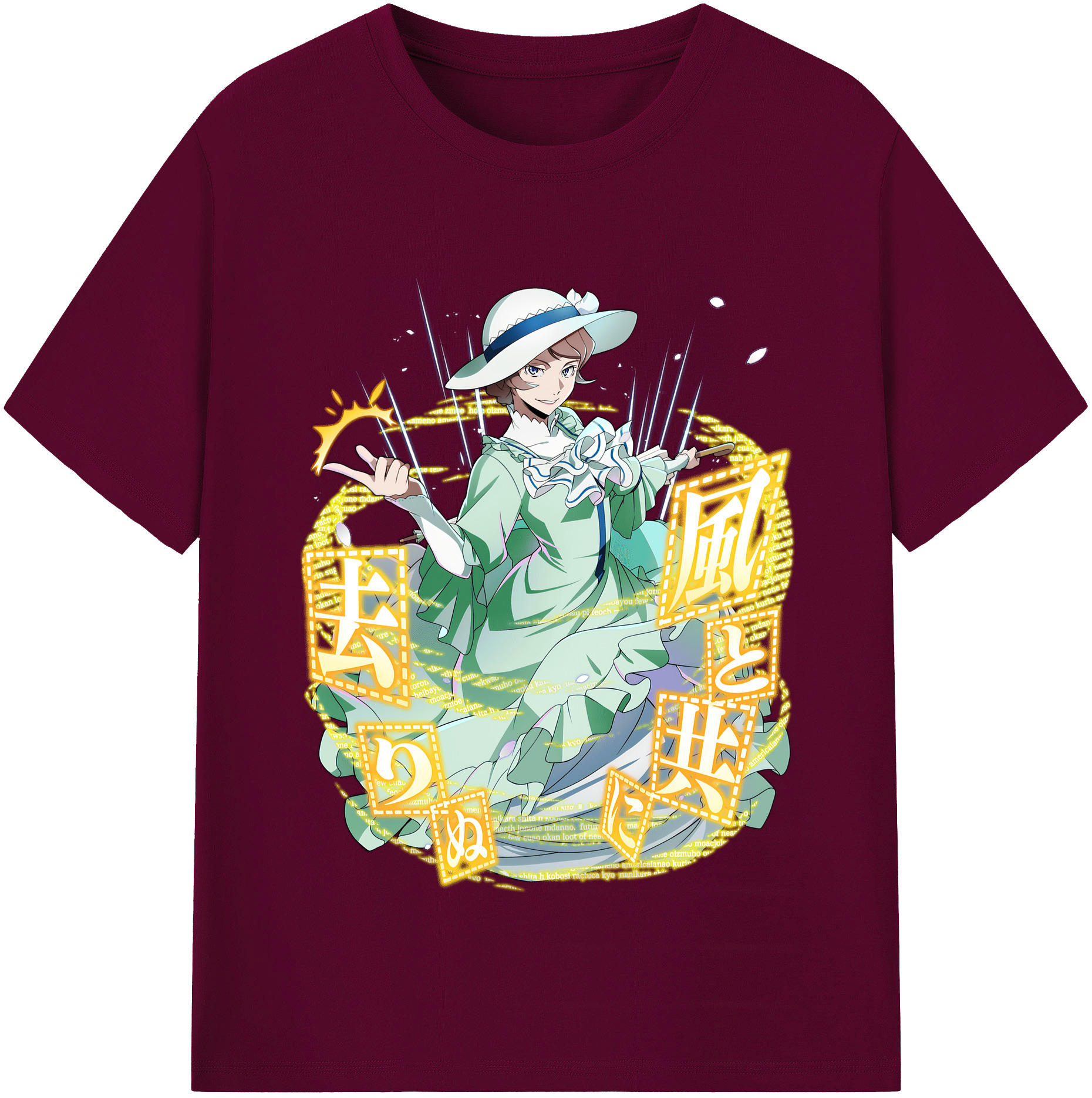 （画像用） 文豪ストレイドッグス Bungo Stray Dogs レディースカジュアルプリントTシャツ（綿100％）
